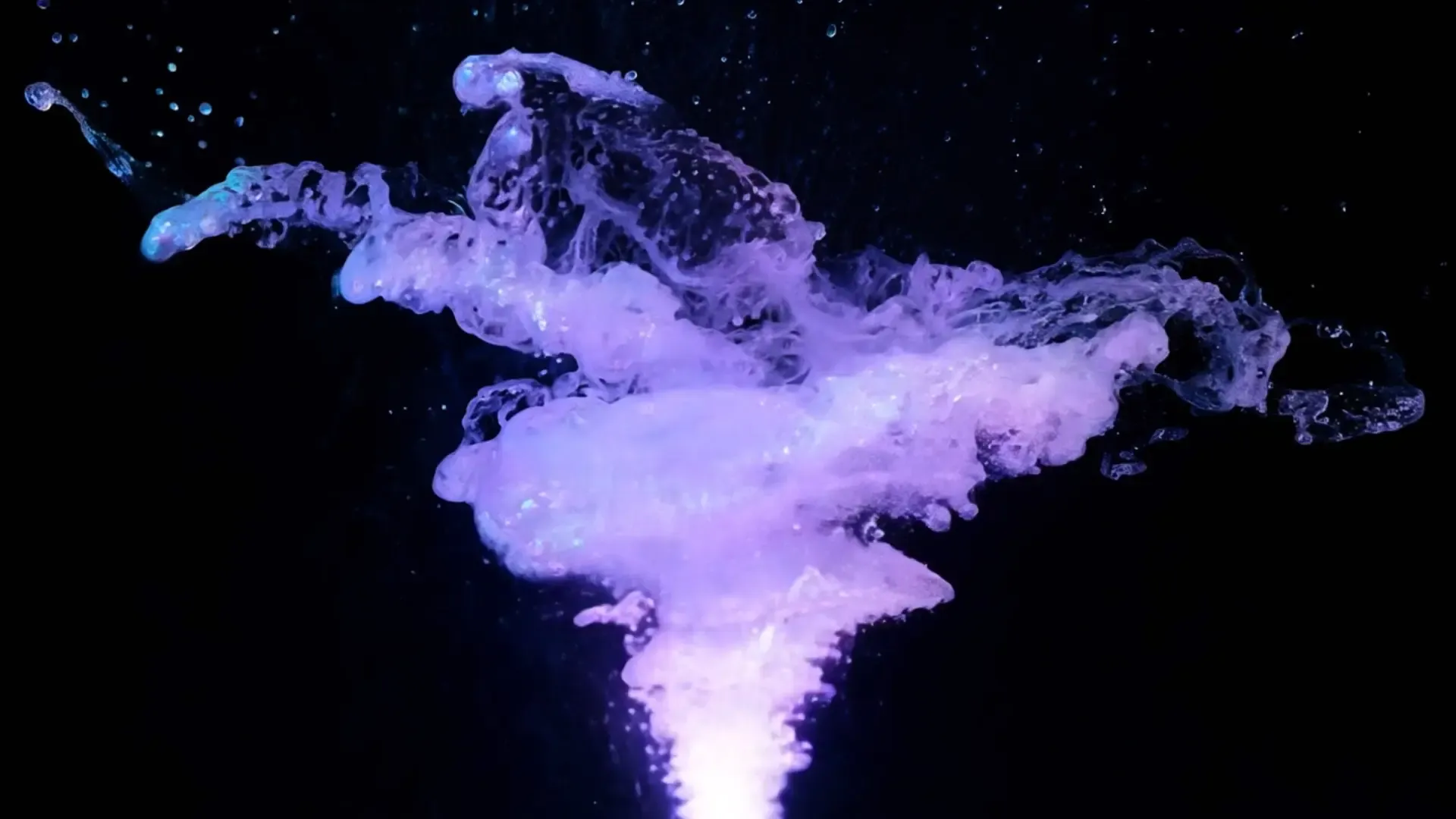 Ethereal Violet Fluid Splash Background for Creative Video Projects